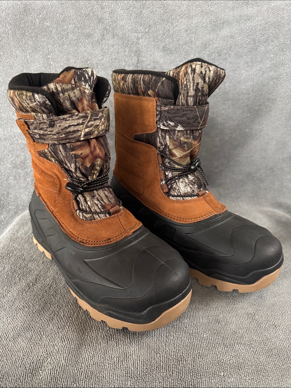 Ozark Trail Men’s Winter PAC Boots Mossy Oak Camo Brown Size 10